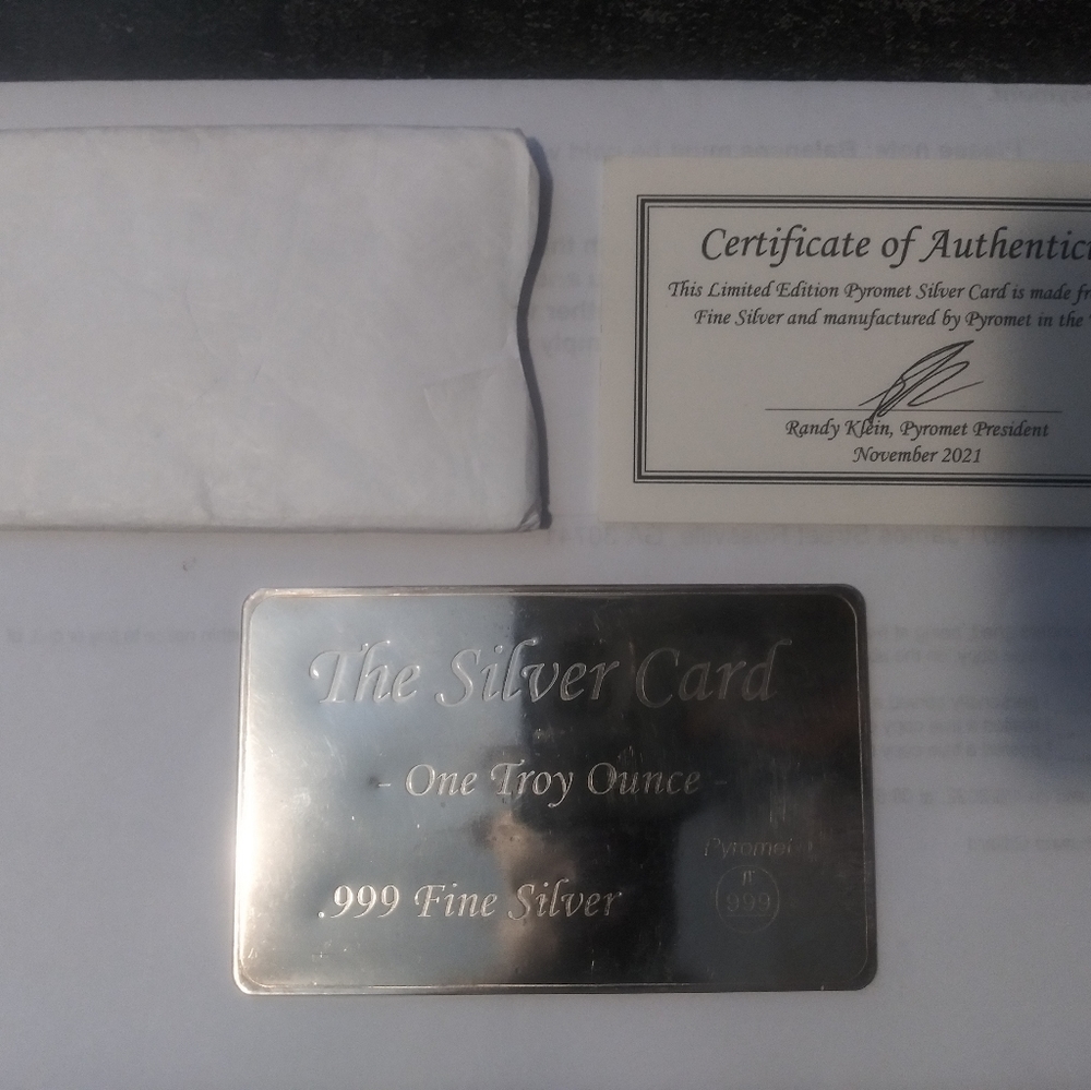 one troy ounce silver .999+ fine silver limited edition